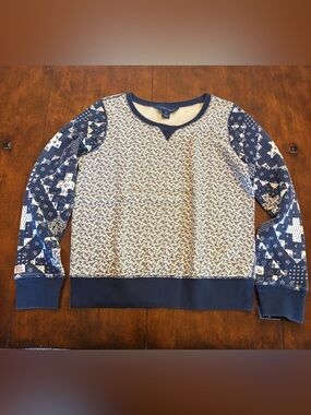 Ralph Lauren Navy and White Crewneck Sweater/Pullover